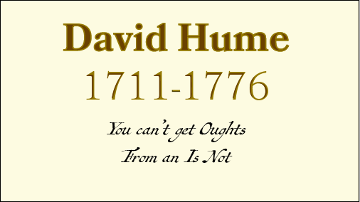 David Hume - No Ought From Is Not